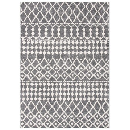Safavieh 9 x 12 ft. Mercer Bohemian Power Loomed Rectangle Area Rug, Grey & Cream MRE414F-9